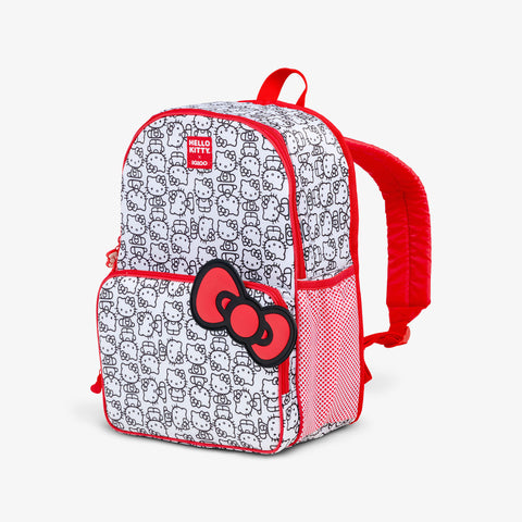 Angle View | Hello Kitty® Classic Backpack Cooler::::Water bottle pockets 
