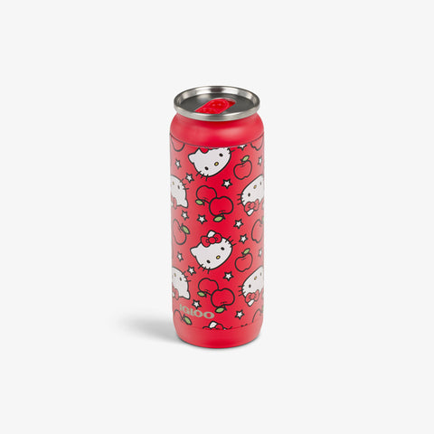 Angle View | Hello Kitty® Red Apples 16 Oz Can::::Sliding mouth-opening tab 
