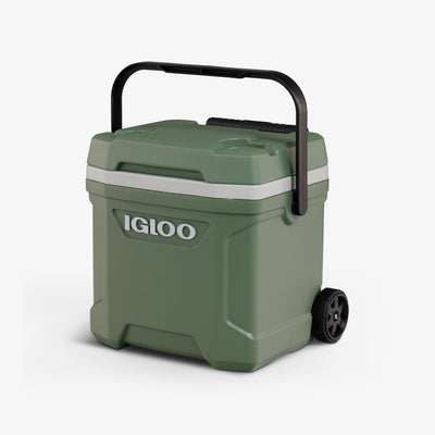 Angle View | ECOCOOL® Latitude 16 Qt Cooler::::Built-in cup holders