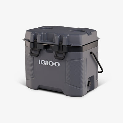 Angle View | Trailmate 25 Qt Cooler::Carbonite::Two-finger Sure-Lock™ latches