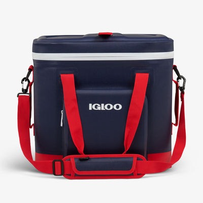 Front View | Trailmate 30-Can Tote::Americana::Crushproof top & bottom