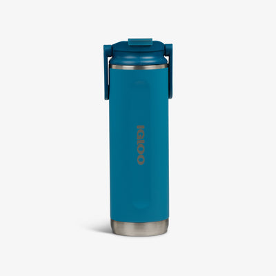 Front View | 20 Oz Flip ‘n’ Sip Tumbler::Modern Blue::Fits in standard cup holders